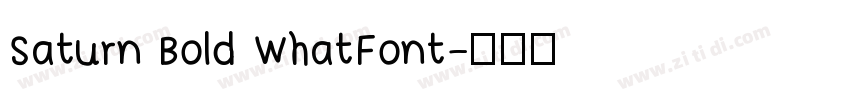 Saturn Bold WhatFont字体转换